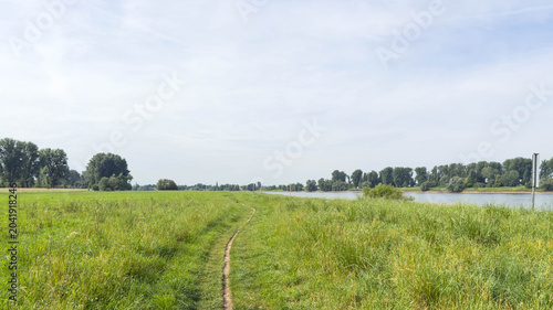 Photos View on the scenic River Rhine in Duesseldorf Urdenbach Germany in Spring 2026