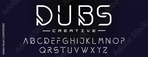Foto Technology modern minimal logo alphabet bold font