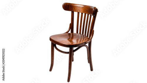 Foto Bentwood chair with curved seat and slatted backrest