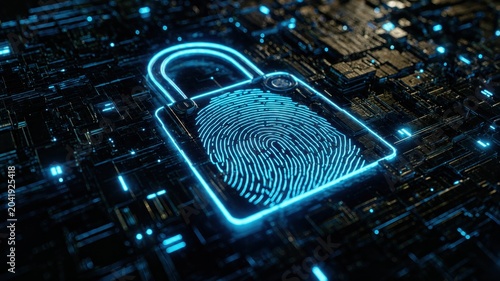 Cybersecurity Lock with Biometric Fingerprint Protection