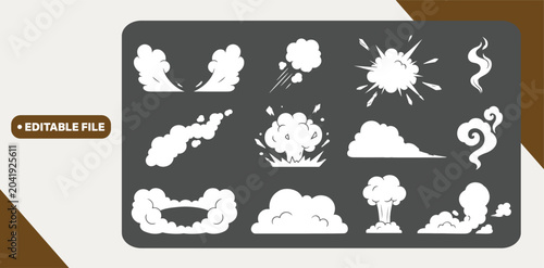 Fotografie Smoke illustration set  for special effects template