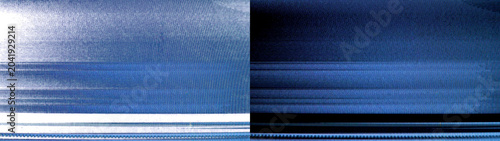 Fotografie Blue digital screen scanline artifact isolated on transparent background