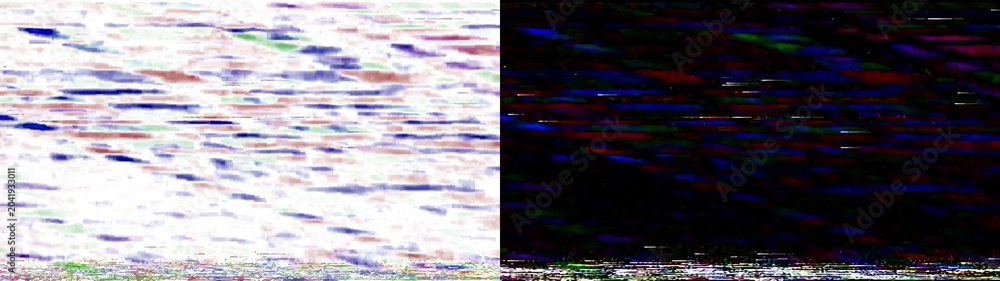Obraz premium Abstract horizontal chromatic aberration lines isolated on transparent background