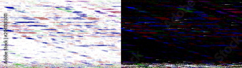 Obraz na płótnie Abstract horizontal chromatic aberration lines isolated on transparent backgroun