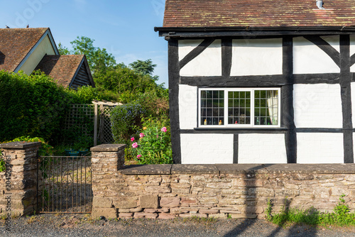 casement window in an old timber frame cottage in England