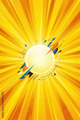 Enter to win promotion banner with yellow sunburst background