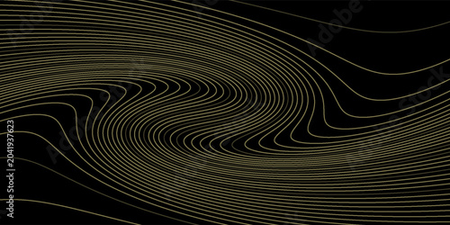 Foto black and gold luxury background with dynamic wave composition