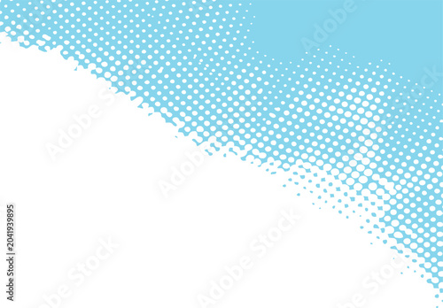 Halftone dot pattern gradient blue and white background texture