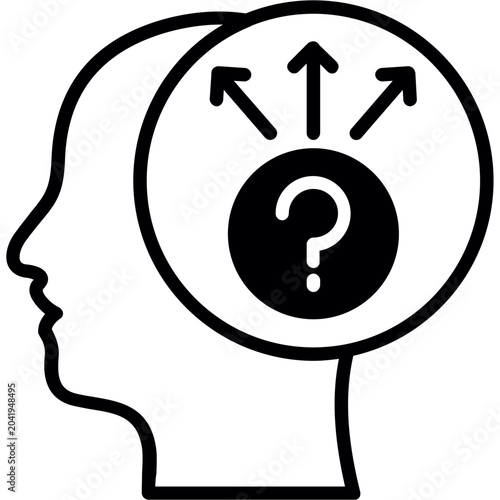 Tableau sur toile Uncertainty Icon