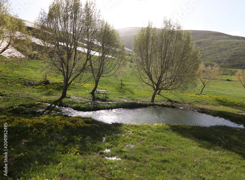 a body of water formed by meanders in nature