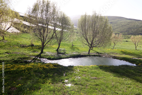 a body of water formed by meanders in nature