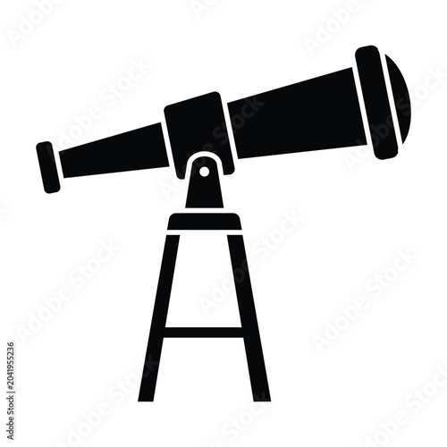 A modern astronomical telescope on a tripod for stargazing and space exploration,