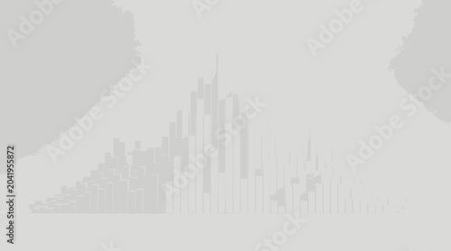 Cityscape view of skyscrapers and streets at sunset with people