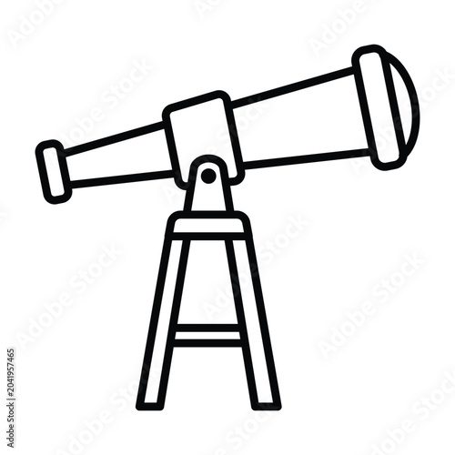 A modern astronomical telescope on a tripod for stargazing and space exploration,