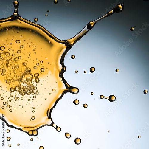 vegetable sunflower or olive oil frozen motion splash