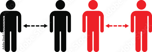 Fotografie Two people switching color with arrows