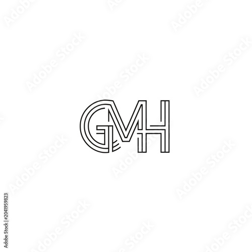 Modern Clean Line Art Logo Featuring the Initials GMH