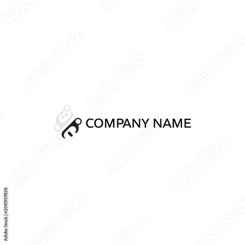 Modern minimalist abstract company logo design on clean white background, representing innovative branding and professional identity for diverse businesses