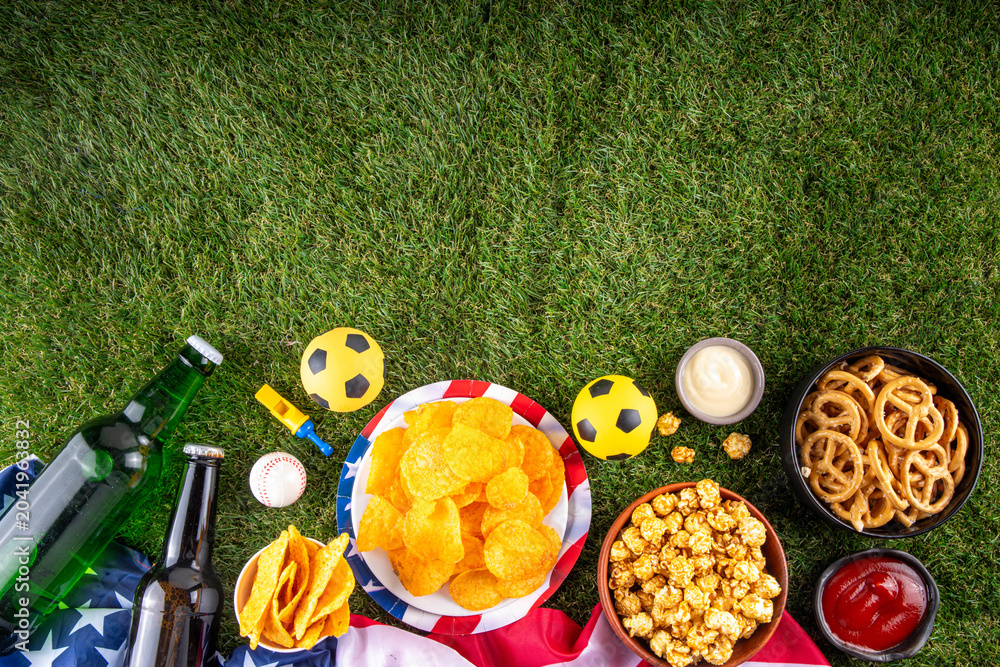 Fototapeta premium International football soccer championship background
