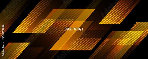 Orange techno abstract background overlap layer on dark space with diagonal lines effect decoration. Modern graphic design element stripes style concept for web, art, flyer, card, or brochure cover