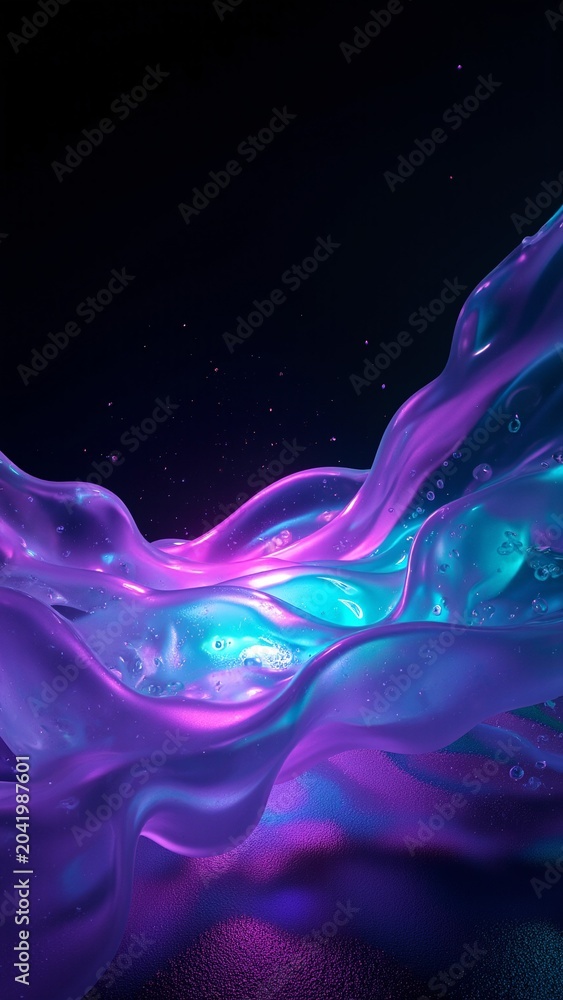 Obraz premium Cinematic Cyberpunk Fluid Glass Visualization