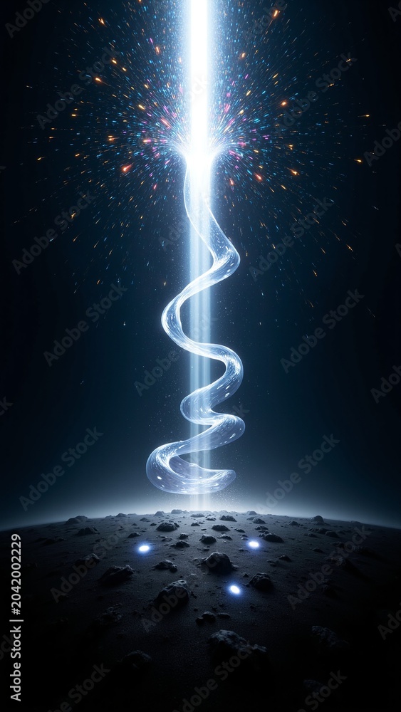 Obraz premium Abstract Digital Wave Flow