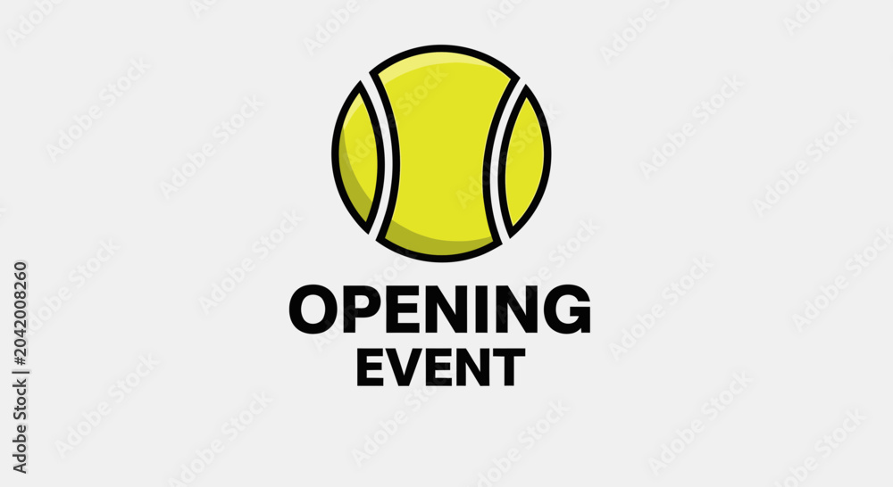 Fototapeta premium Tennis Event Announcement and Graphic Design for Sports Competitions and Championships
