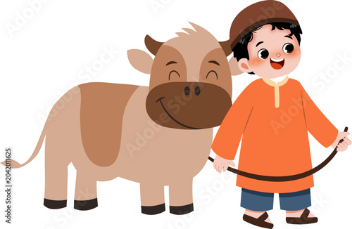 Kid with frm Animals