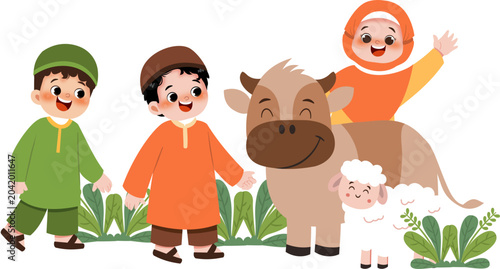 Kid with frm Animals
