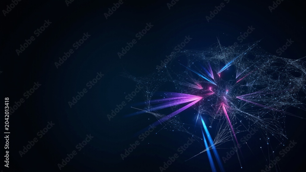 Obraz premium Abstract Digital Network Nodes