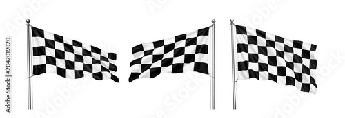 Black and white checkered flag