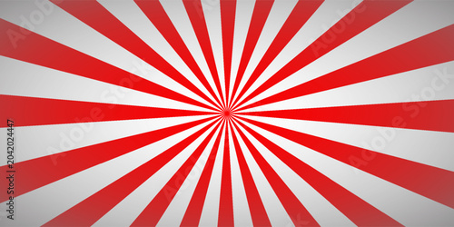 Vector illustration of a red star burst, sunburst background. Radiating lines from center. Eps 10 vector.