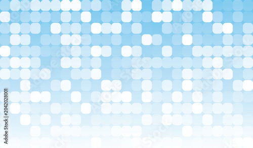 Abstract light blue and white rounded square mosaic tile background vector illustration