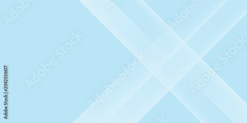 Abstract light blue background with transparent overlapping diagonal stripes
