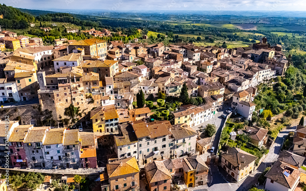 Naklejka premium Chianciano Terme, in the province of Siena, Tuscany, Italy