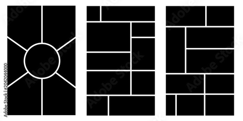Bild auf Leinwand Image collage layout template