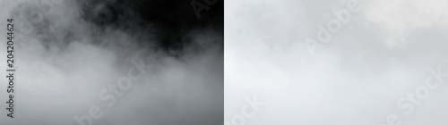 Vászonkép Clouds cover the sky in a gray scene isolated on a transparent background during