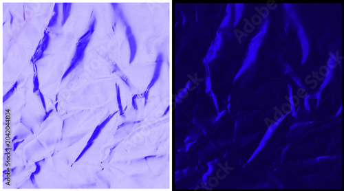 Bild auf Leinwand Crumpled paper normal map texture, purple 3D surface displacement map for game d