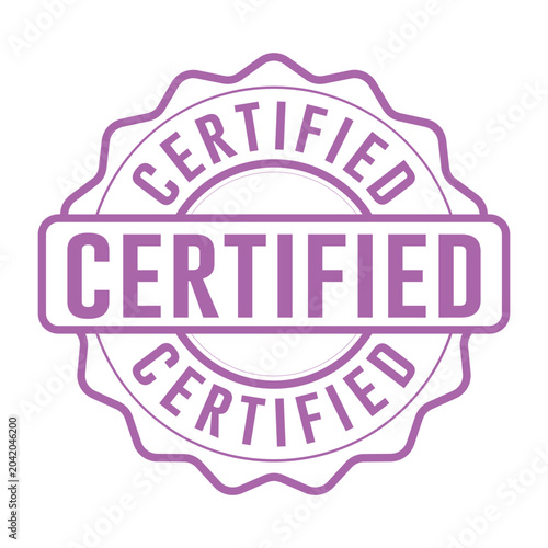 Certified Stamp Illustration design vector templates simple and modern