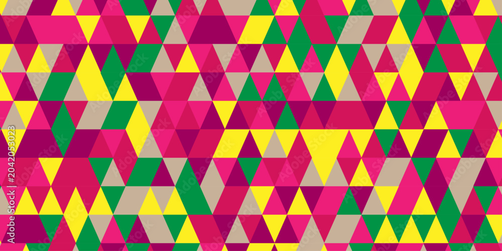 Fototapeta premium Mosaic pattern with triangle shapes. Seamless geometric pattern square shapes low polygon backdrop. Background design.