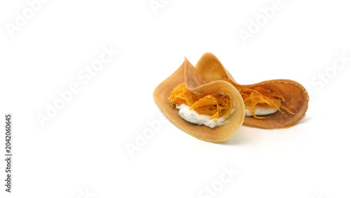 Bild auf Leinwand Khanom Bueang is a traditional Thai dessert that has existed since ancient times believed to have originated during the Sukhothai period