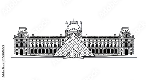 The Louvre Museum Paris France Building.