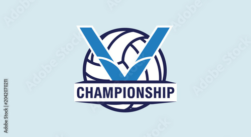 Volleyball Championship Branding Featuring Abstract Symbolism and Stylish Visual Design