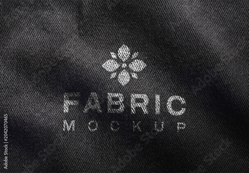 Embroidered Logo Mockup on Fabric