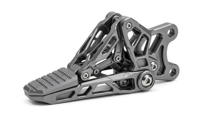 Precision-engineered motorcycle foldable footpeg, showcased in high-quality studio photos for detailed examination