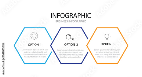 vector infographic timeline, design vector, with 3 steps option banner, vector illustration.