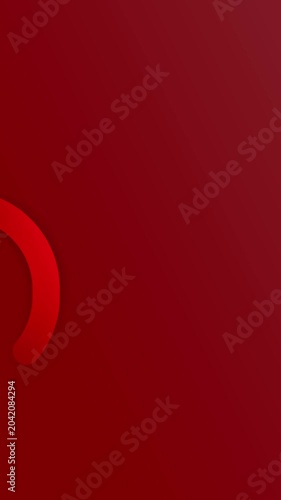 Red geometric motion background with animated circular and rectangular elements