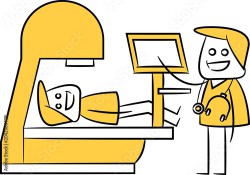 Medical MRI Examination Illustration
