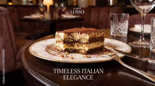 Tiramisu Dessert Experience at Luxurious Restaurant