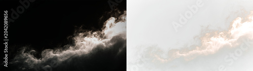 Photos Cloud formation on an empty sky with a hint of light in the background during a